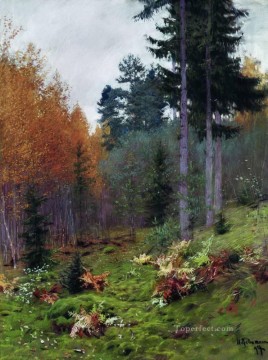 en el bosque en otoño de 1894 Isaac Levitan Pinturas al óleo